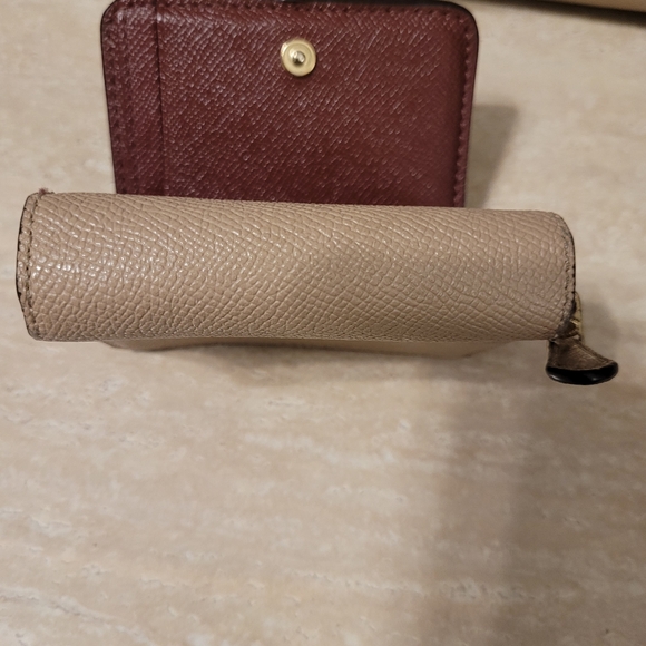 Coach Crossgrain Leather Katy Satchel 2553 With Matching Wallet EUC (Mauve) - Picture 16 of 16